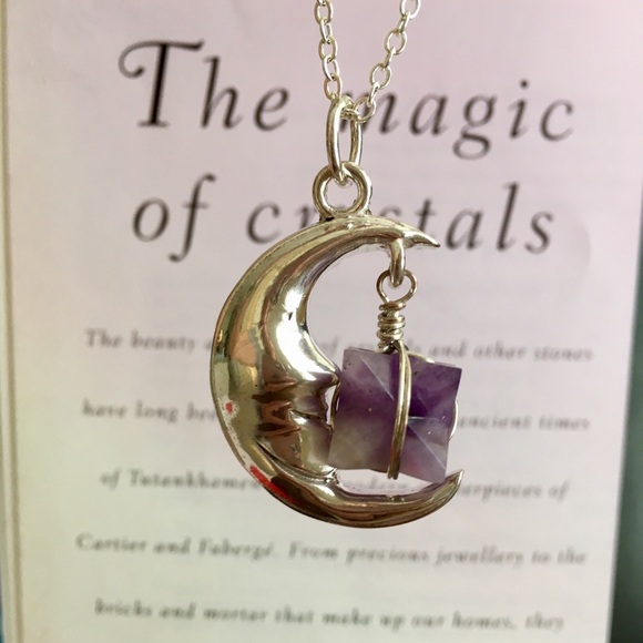 Amethyst Moon Pendant 🌙 - Picture 2 of 5